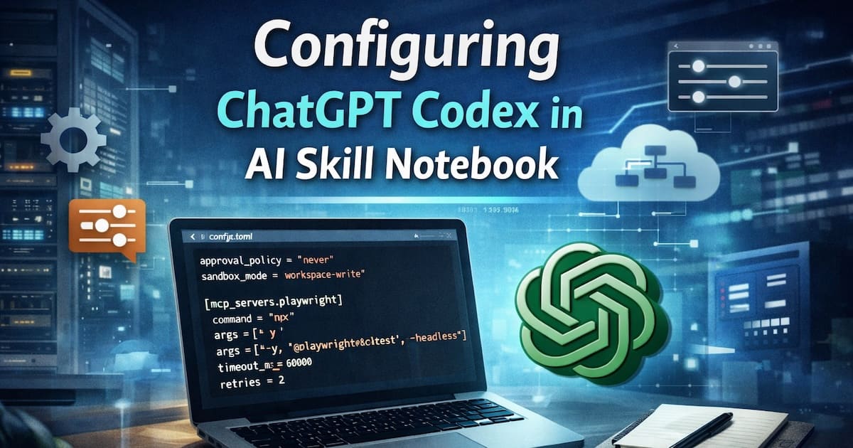 How to Configure ChatGPT Codex config.toml in AI Skill Notebook