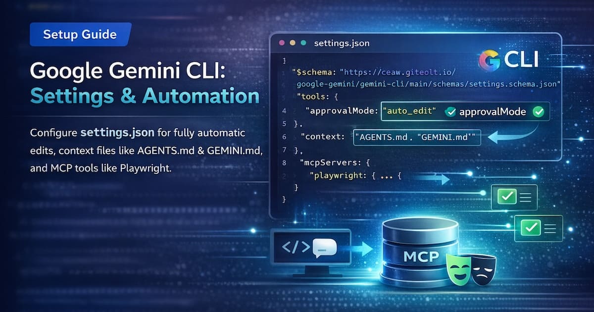 How to Configure Gemini CLI settings.json in AI Skill Notebook